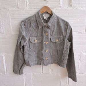 Talbots Gingham Shirt Jacket